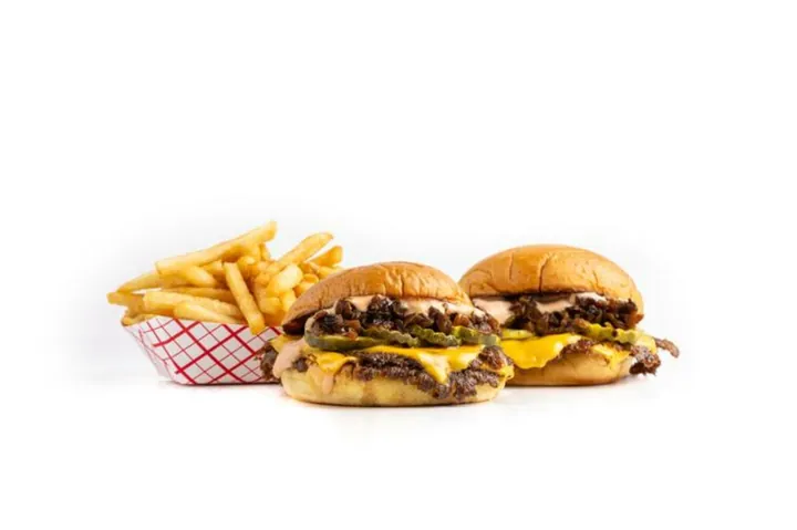 2 Sliders and Fries — Two sliders and a side of chris-cut fries. The order most people are actually here for.