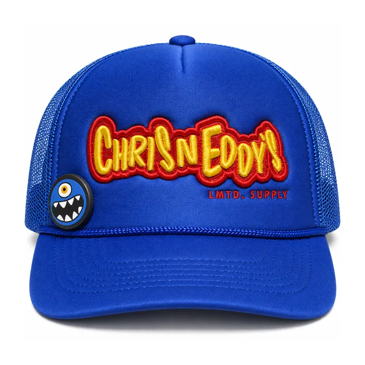 Front of the Foam Trucker without the bill sticker, showing the rope braid and embroidery